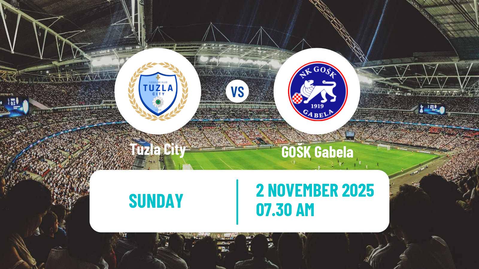 Football Bosnian Prva Liga FBiH Tuzla City - GOŠK Gabela