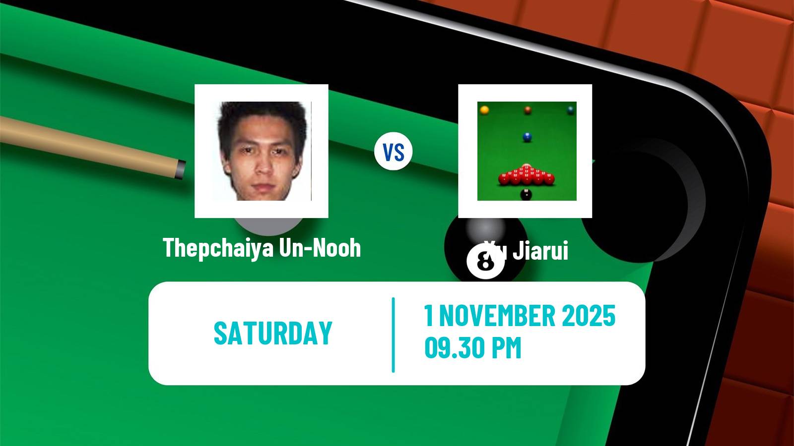 Snooker International Championship Thepchaiya Un-Nooh - Xu Jiarui