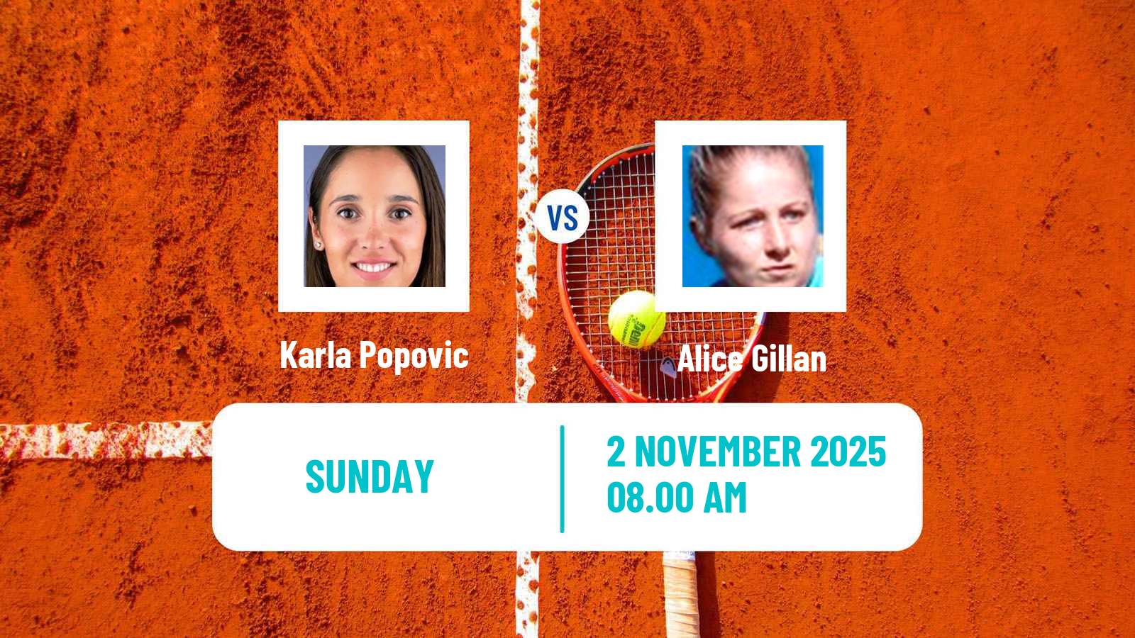 Tennis ITF W15 Malta Women Karla Popovic - Alice Gillan