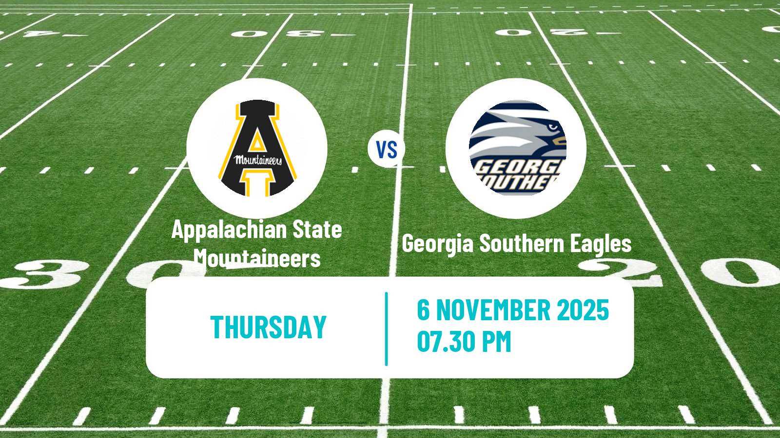 American football NCAA College Football Appalachian State Mountaineers - Georgia Southern Eagles