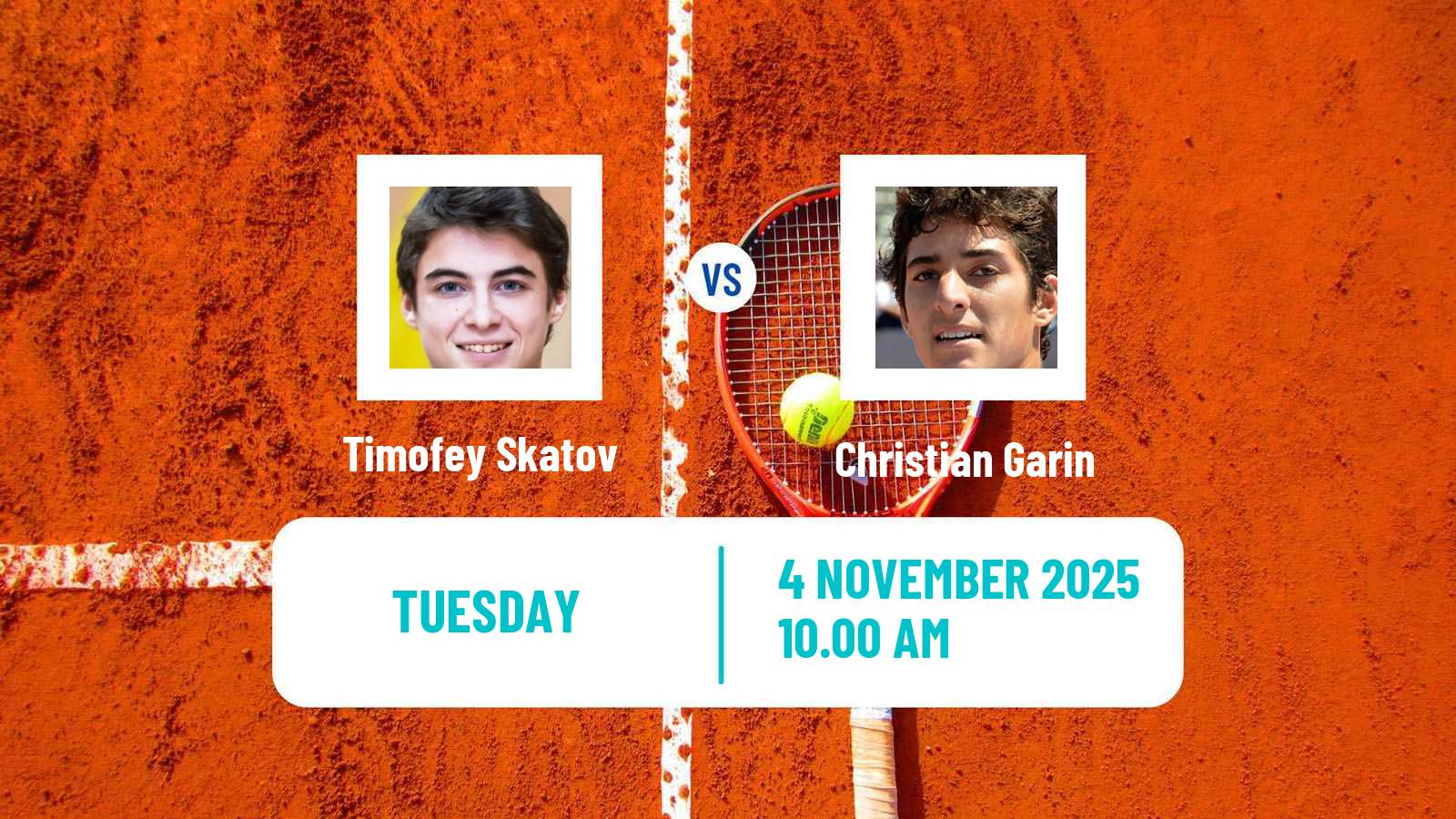 Tennis Lima 2 Challenger Men Timofey Skatov - Christian Garin
