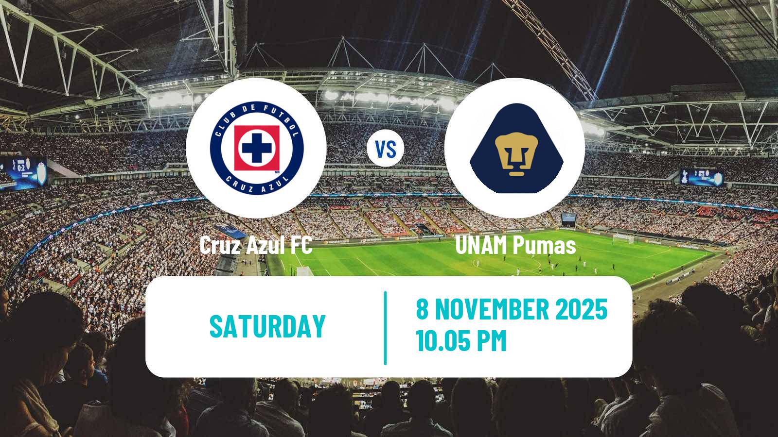 Football Mexican Liga MX Cruz Azul - UNAM