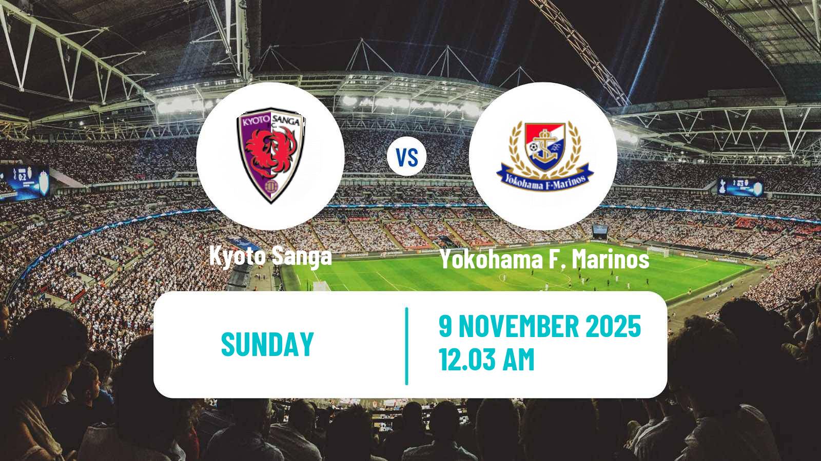 Football Japan J1 League Kyoto Sanga - Yokohama F. Marinos