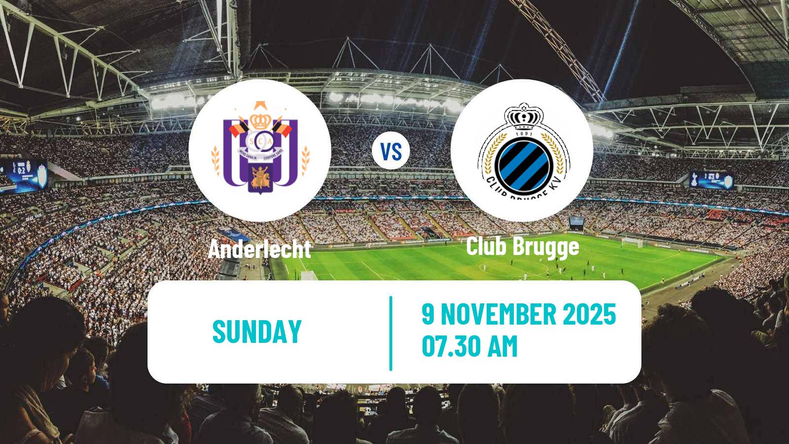 Football Belgian Jupiler Pro League Anderlecht - Club Brugge