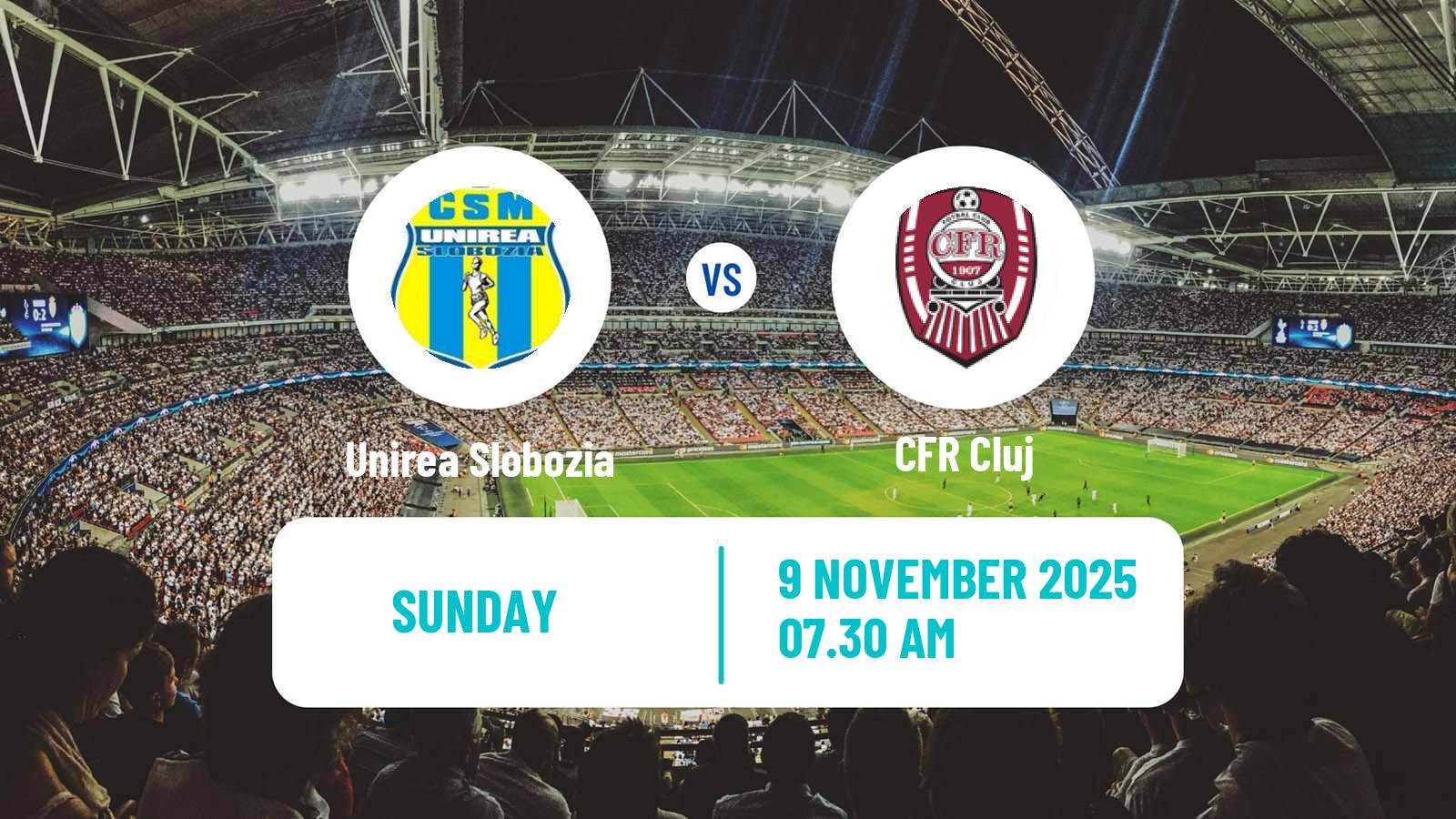 Football Romanian Liga 1 Unirea Slobozia - CFR Cluj