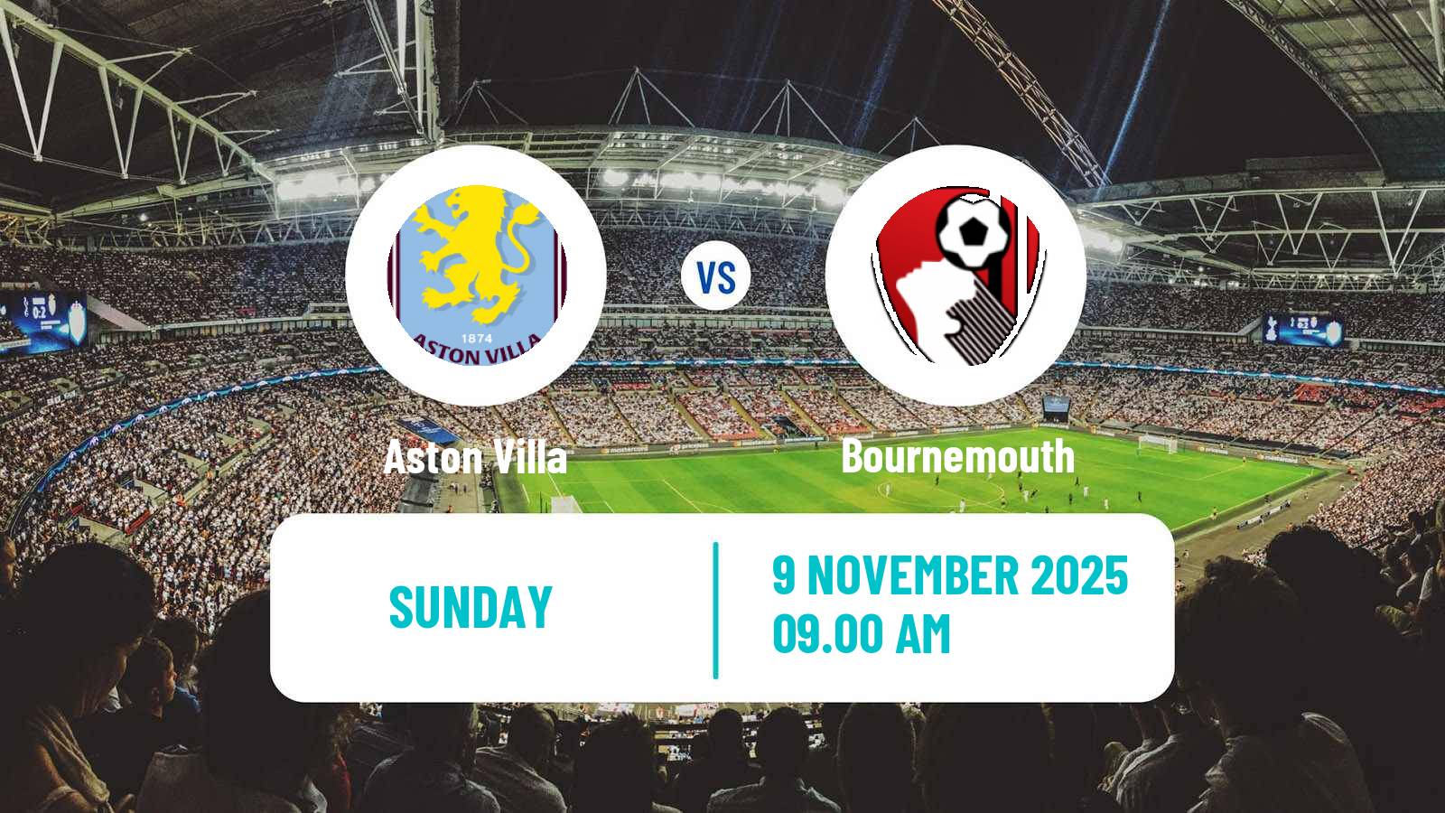 Football English Premier League Aston Villa - Bournemouth