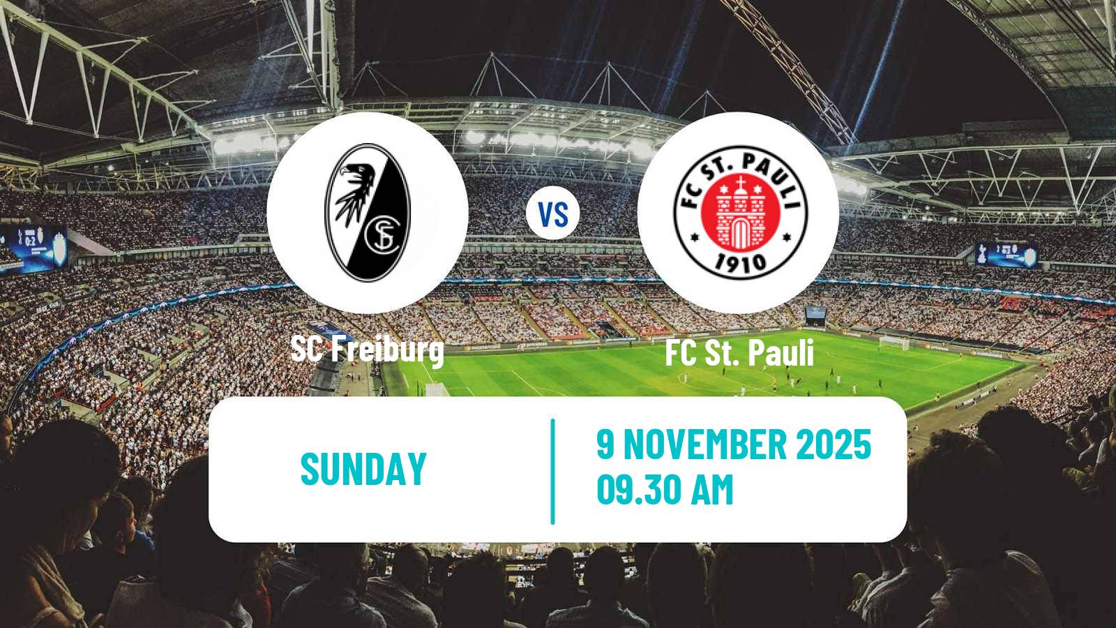 Football German Bundesliga Freiburg - St. Pauli