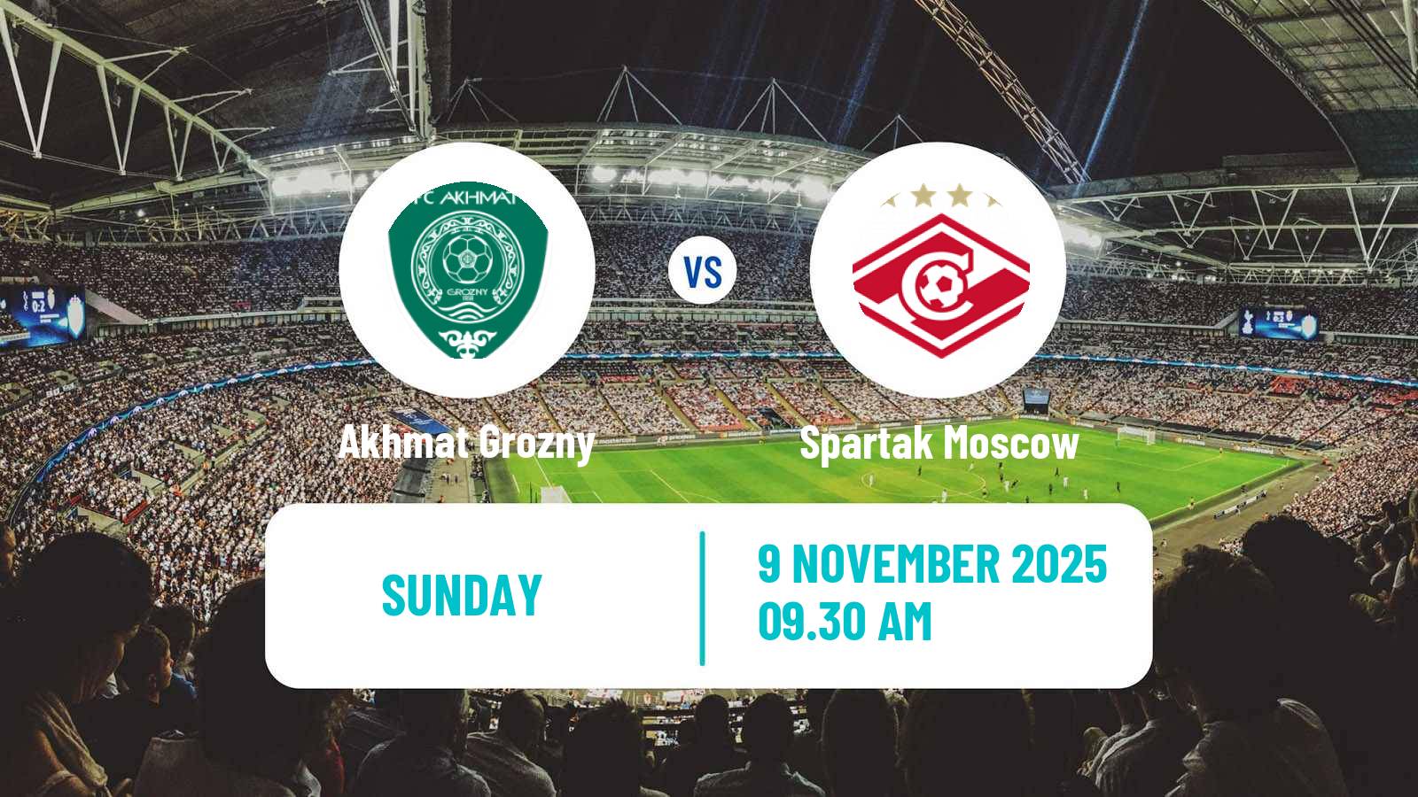 Football Russian Premier League Akhmat Grozny - Spartak Moscow