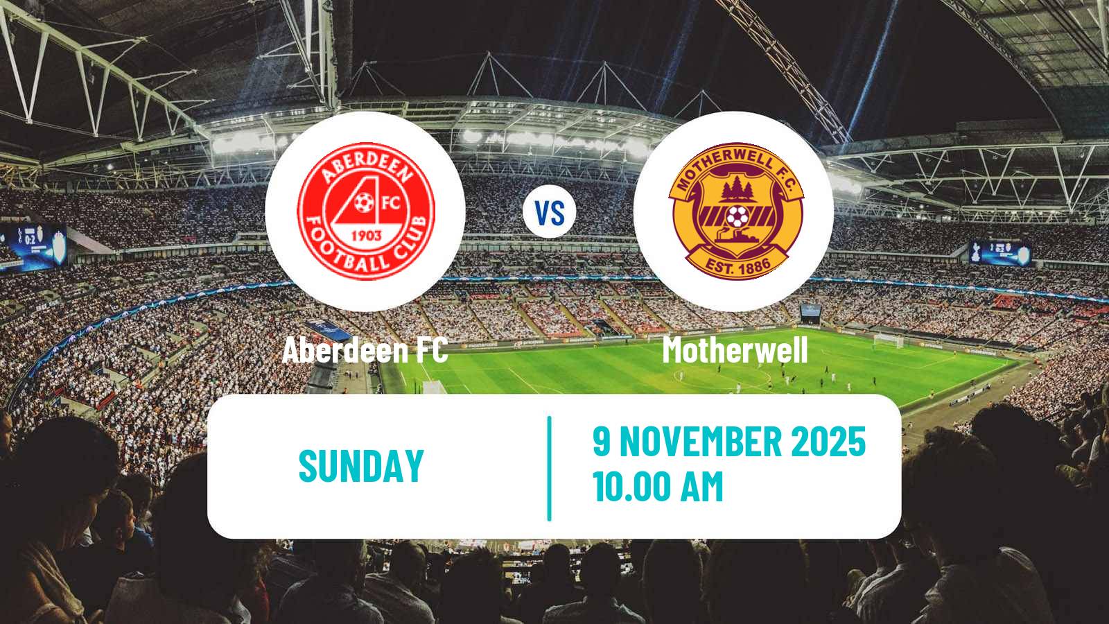 Football Scottish Premier League Aberdeen - Motherwell