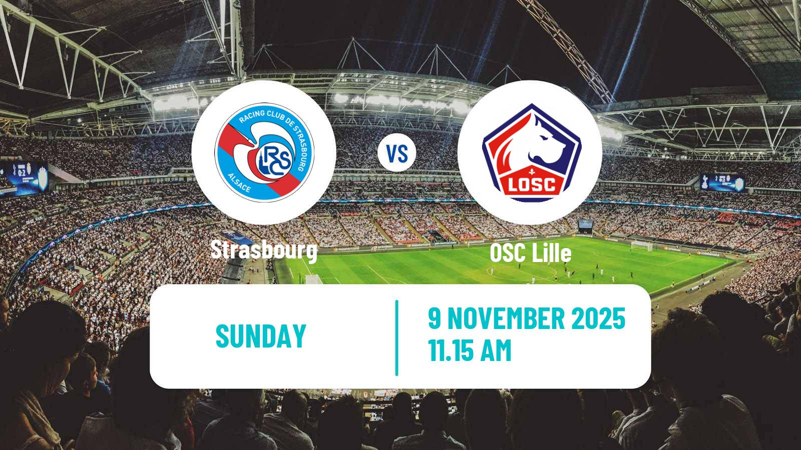 Football French Ligue 1 Strasbourg - Lille