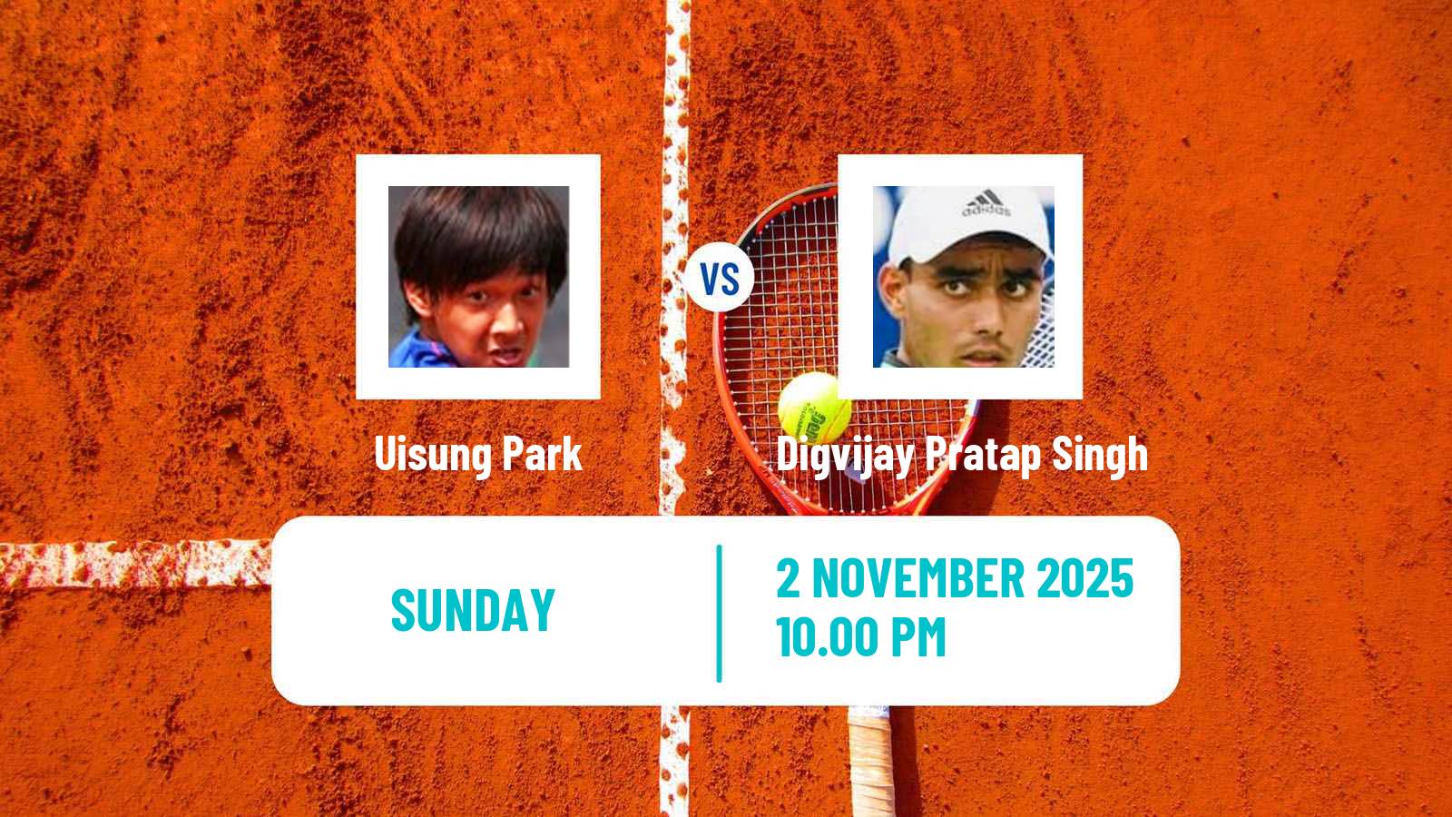 Tennis Taipei Challenger Men Uisung Park - Digvijay Pratap Singh