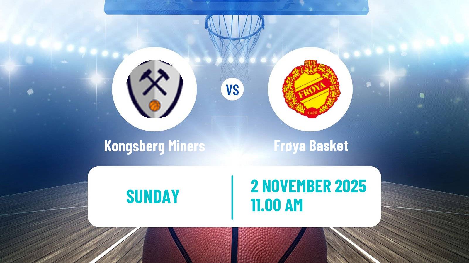 Basketball Norwegian BLNO Kongsberg Miners - Frøya Basket