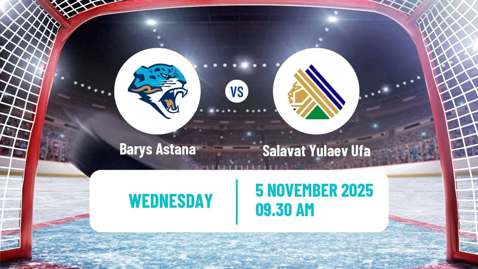 Hockey KHL Barys Astana - Salavat Yulaev Ufa