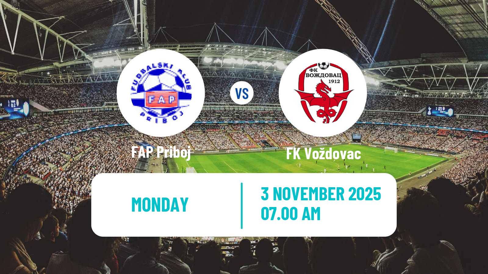 Football Serbian Prva Liga FAP Priboj - Voždovac