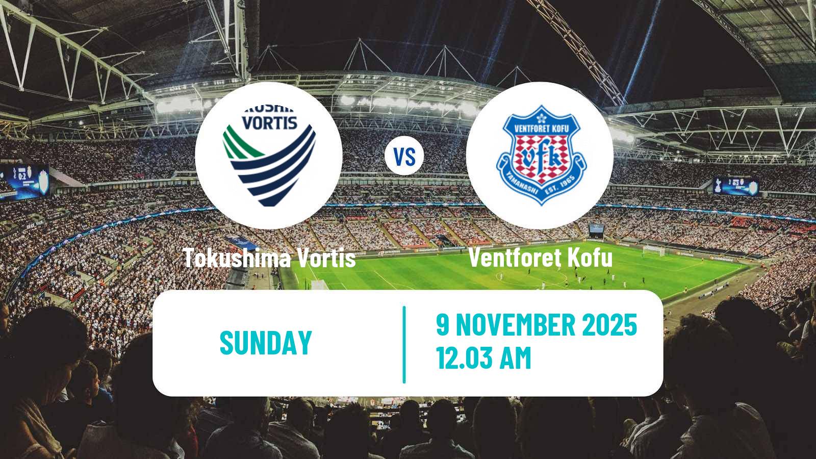 Football Japan J2 League Tokushima Vortis - Ventforet Kofu