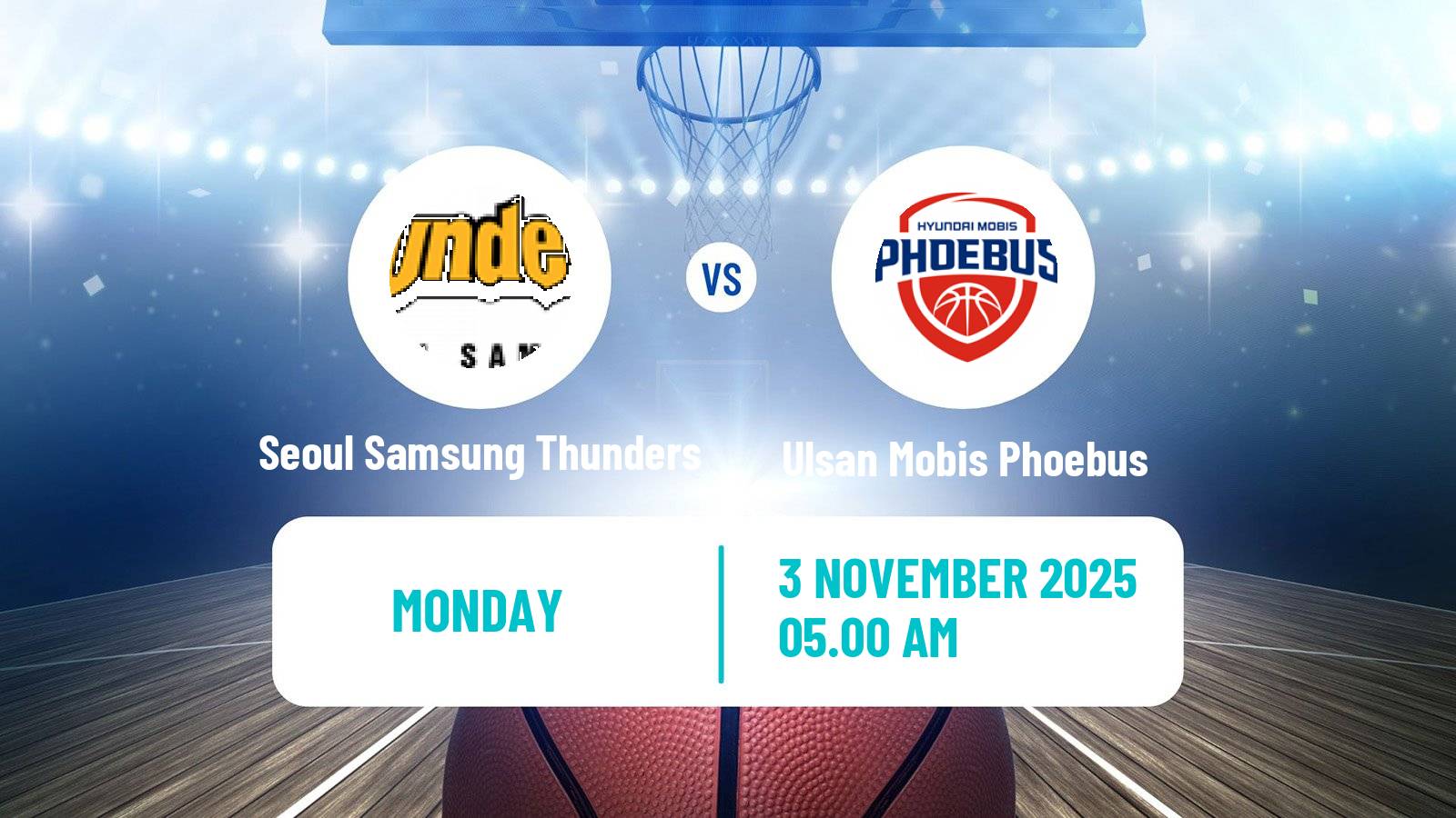 Basketball KBL Seoul Samsung Thunders - Ulsan Mobis Phoebus