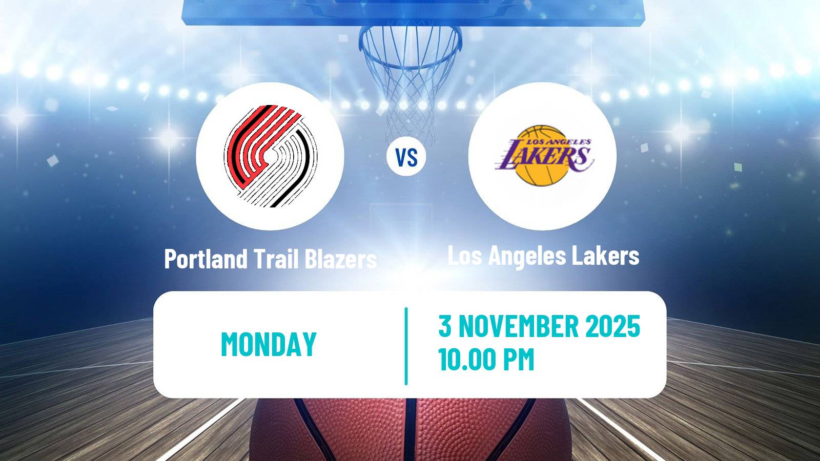 Basketball NBA Portland Trail Blazers - Los Angeles Lakers