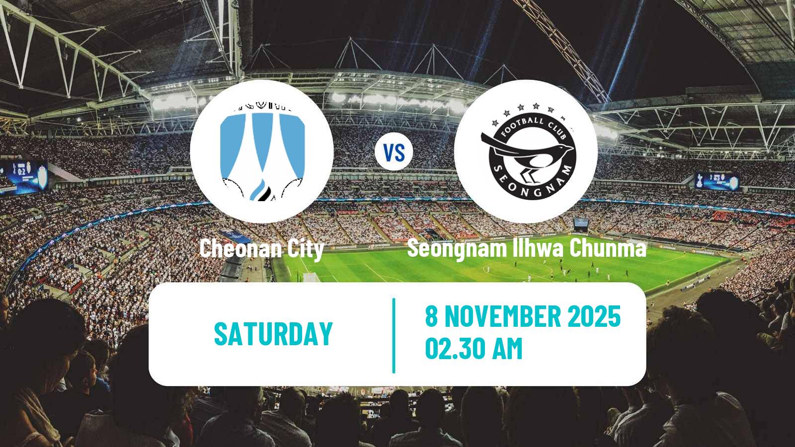 Football South Korean K-League 2 Cheonan City - Seongnam Ilhwa Chunma