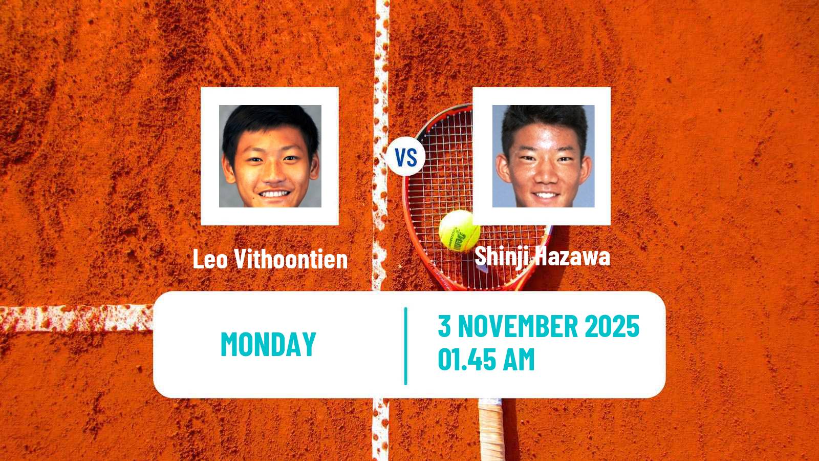 Tennis Taipei Challenger Men Leo Vithoontien - Shinji Hazawa