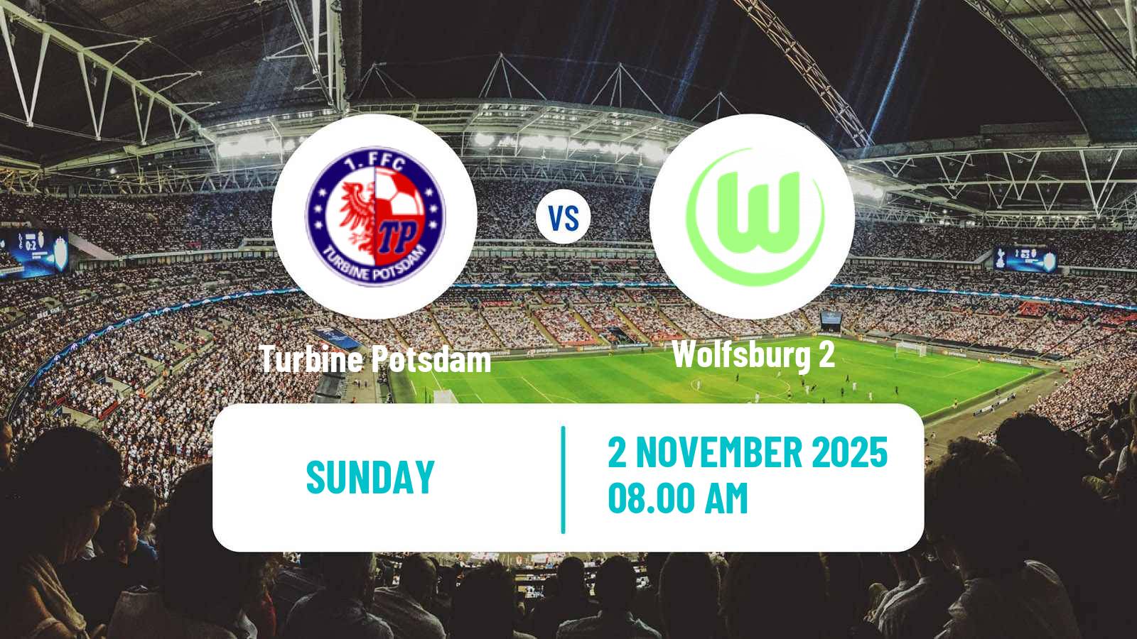 Football German 2 Bundesliga Women Turbine Potsdam - Wolfsburg 2