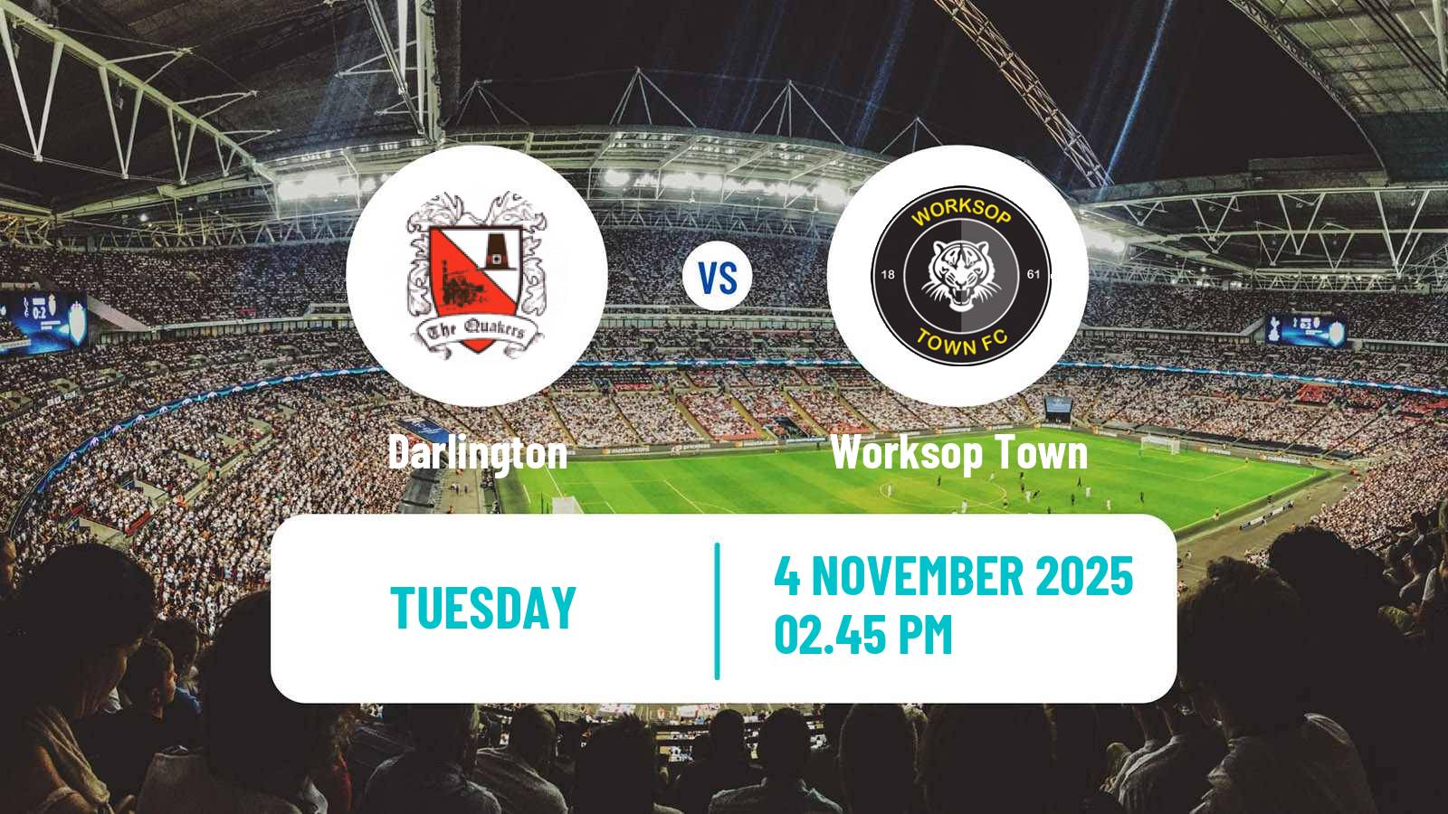Football English National League North Darlington - Worksop Town