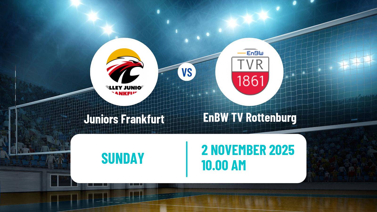 Volleyball German 2 Bundesliga South Volleyball Juniors Frankfurt - EnBW TV Rottenburg