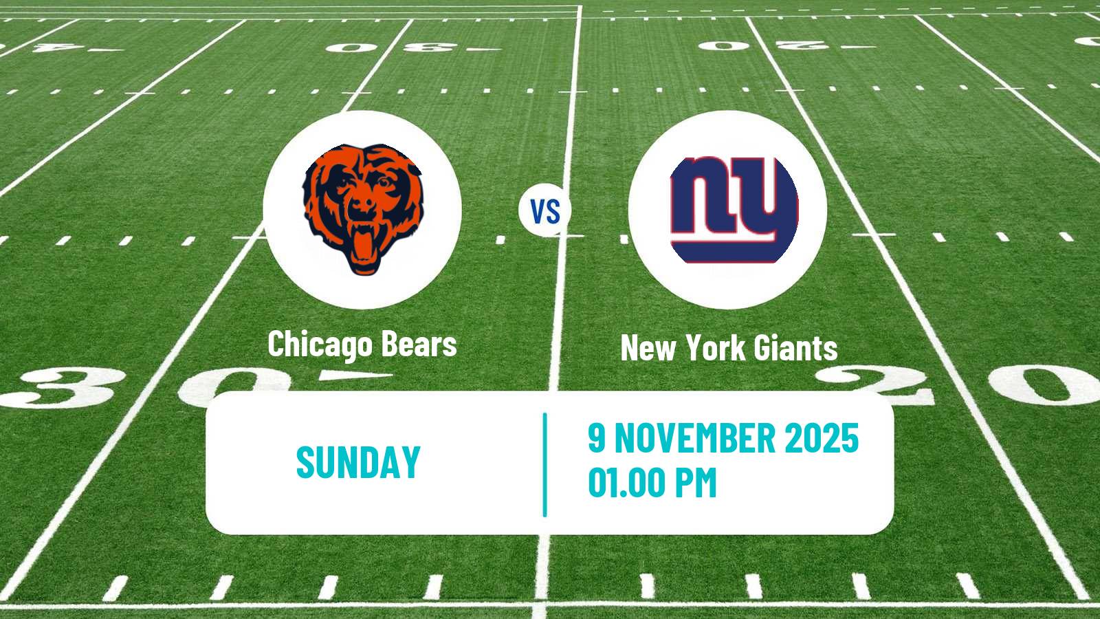 American football NFL Chicago Bears - New York Giants