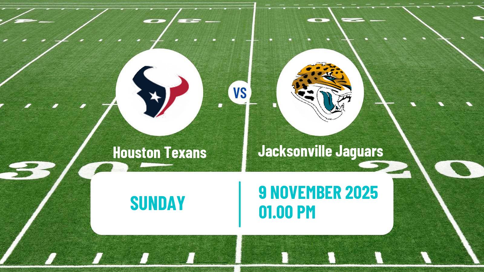 American football NFL Houston Texans - Jacksonville Jaguars