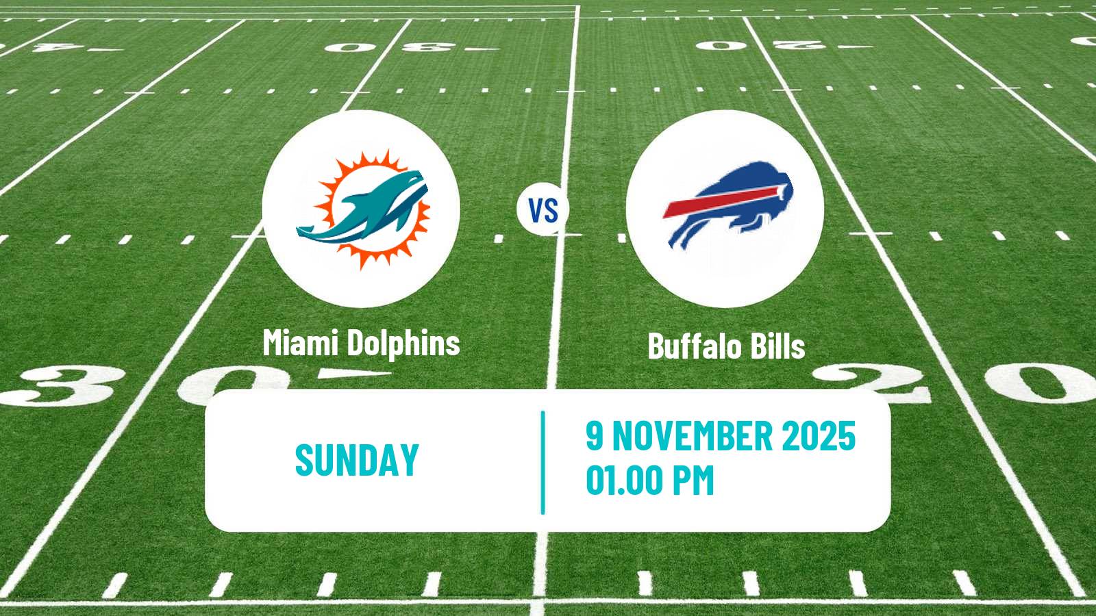 American football NFL Miami Dolphins - Buffalo Bills