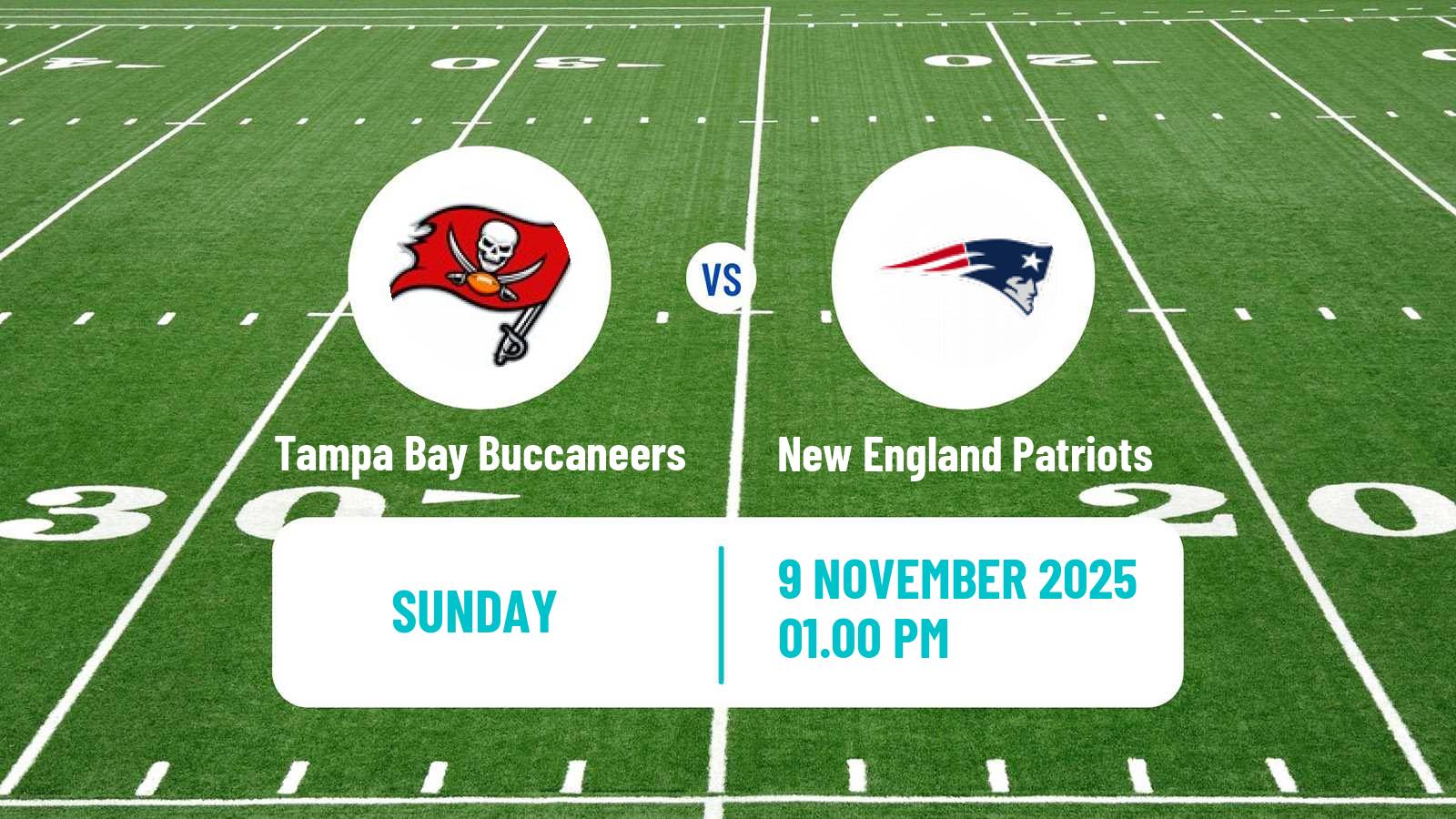 American football NFL Tampa Bay Buccaneers - New England Patriots