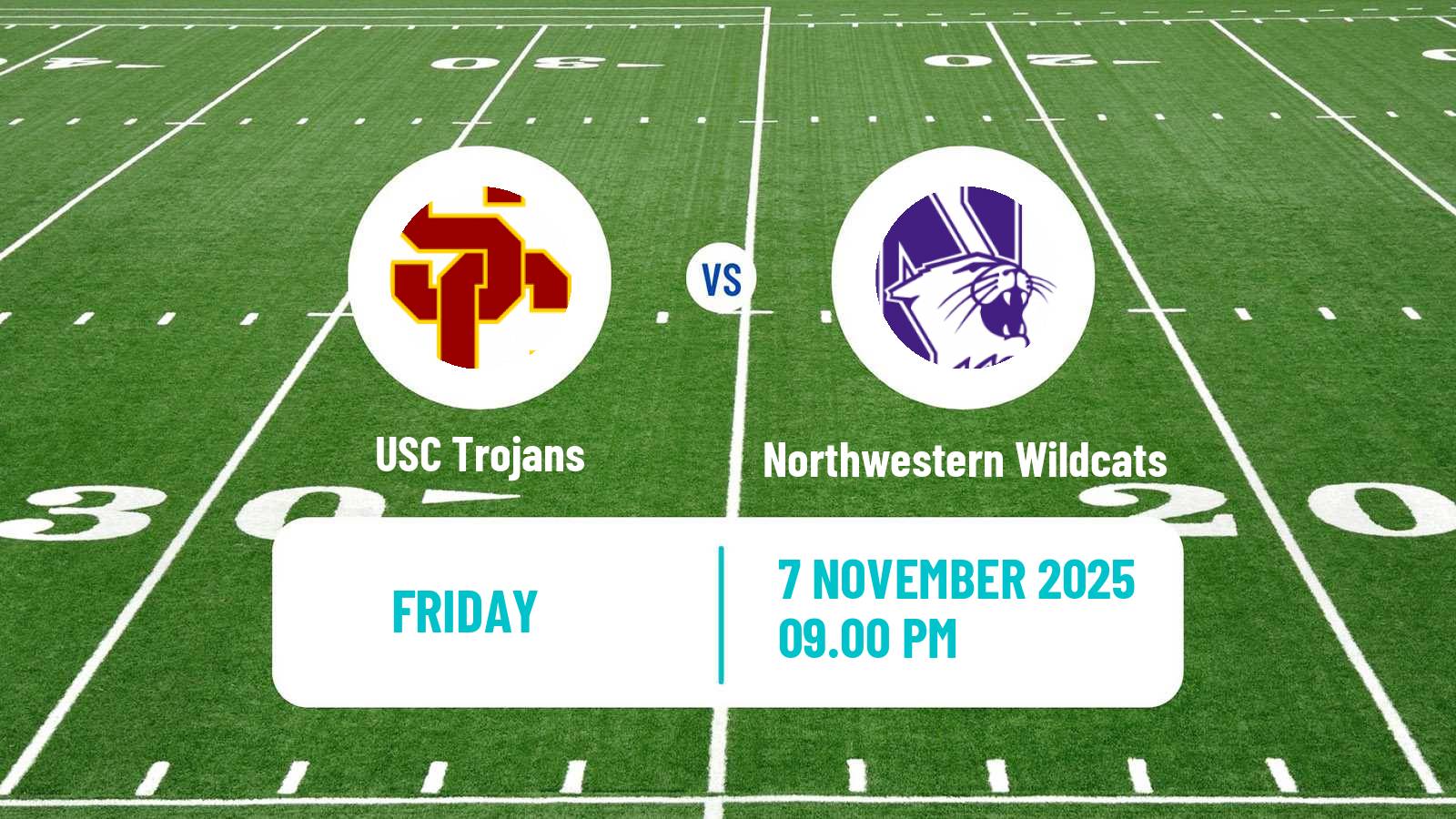 American football NCAA College Football USC Trojans - Northwestern Wildcats