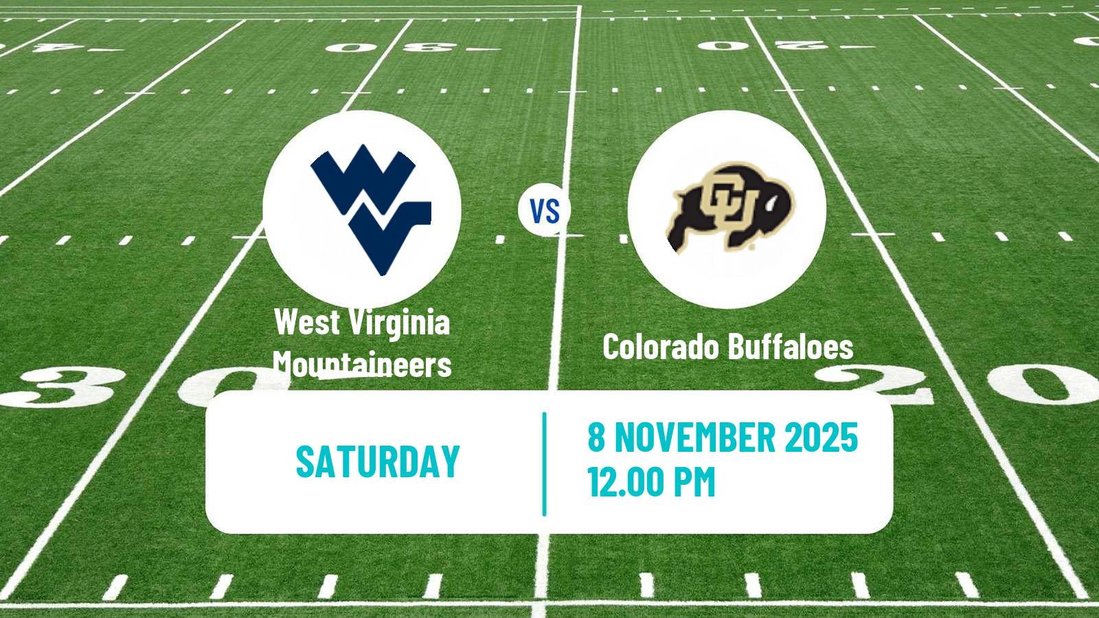 American football NCAA College Football West Virginia Mountaineers - Colorado Buffaloes