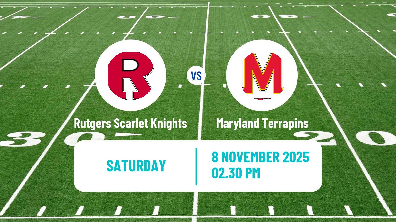 American football NCAA College Football Rutgers Scarlet Knights - Maryland Terrapins