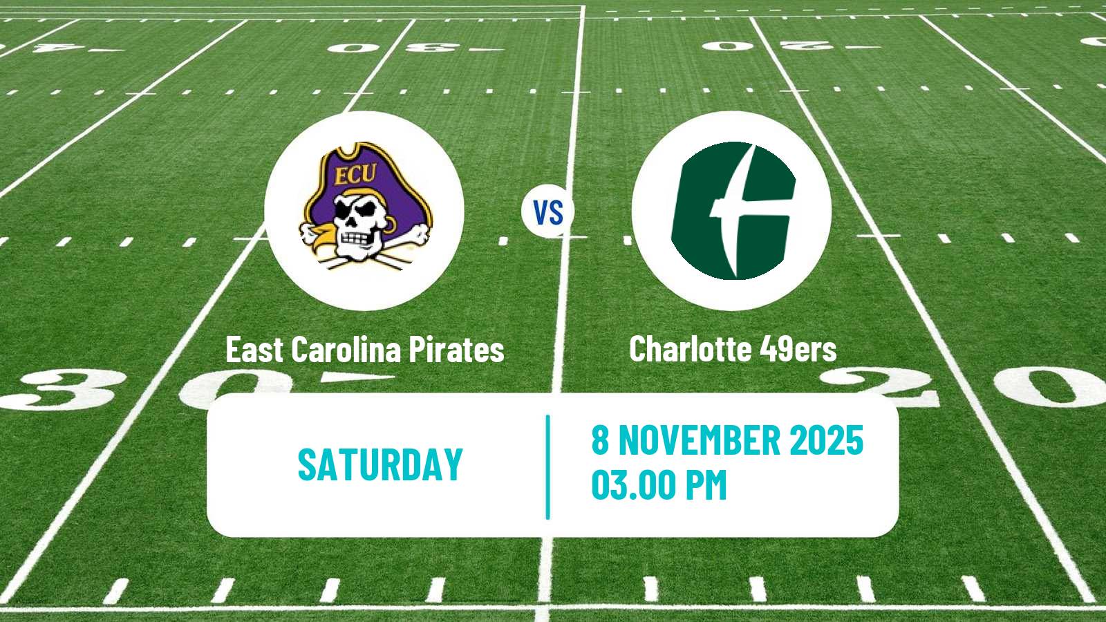 American football NCAA College Football East Carolina Pirates - Charlotte 49ers