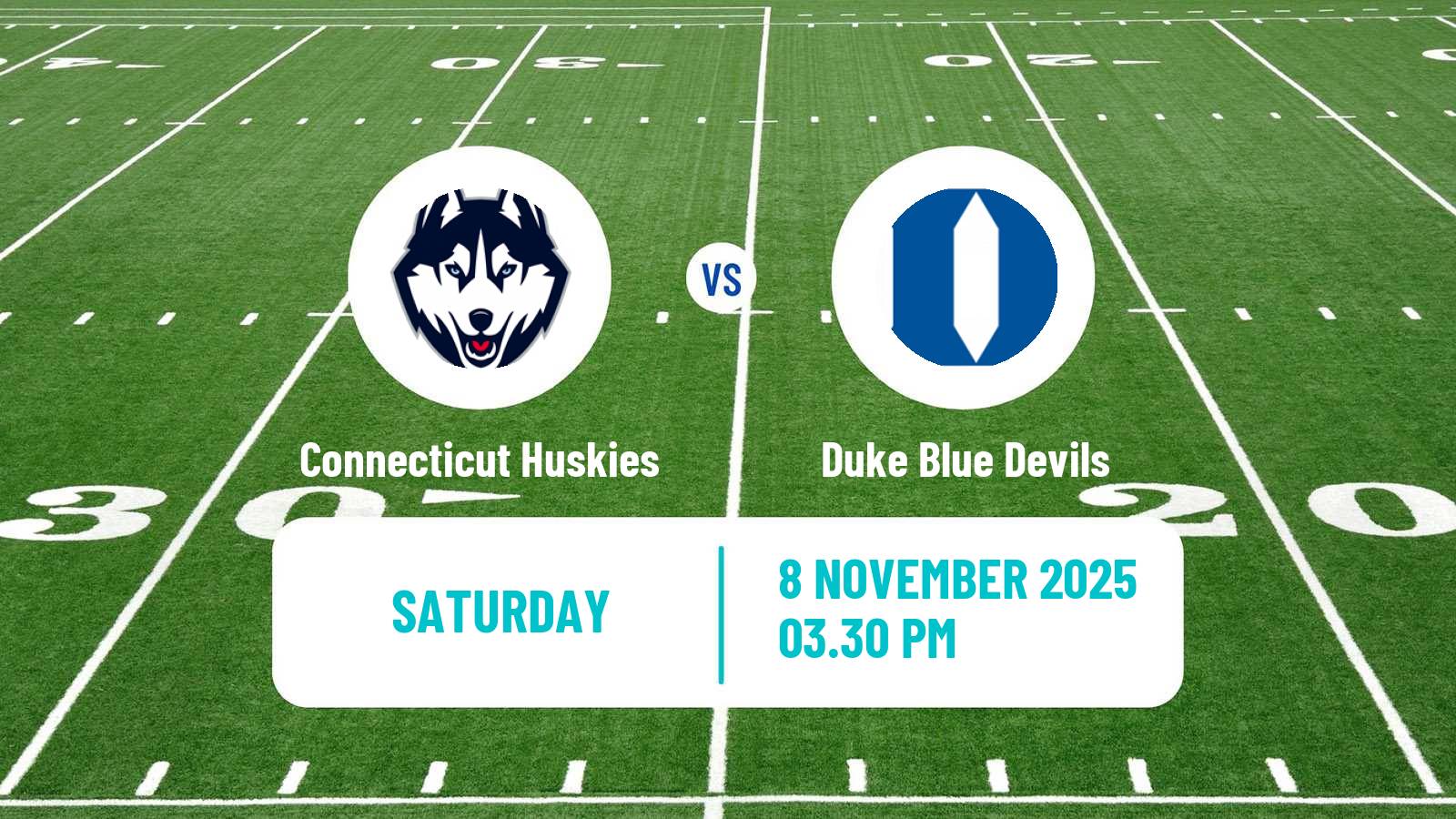 American football NCAA College Football Connecticut Huskies - Duke Blue Devils