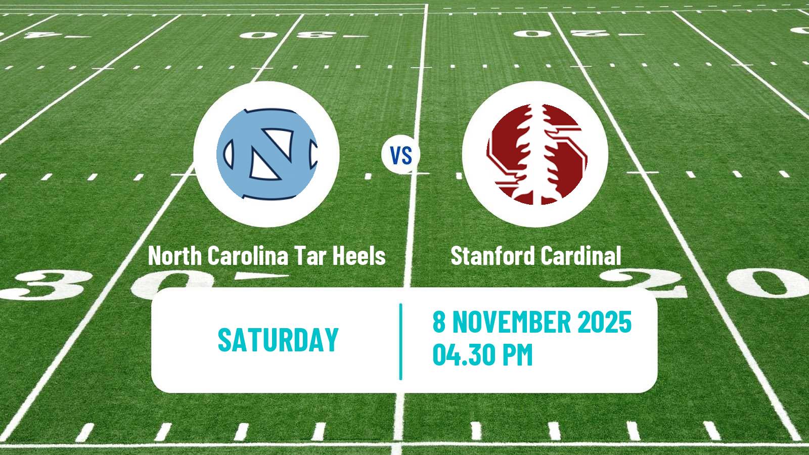 American football NCAA College Football North Carolina Tar Heels - Stanford Cardinal