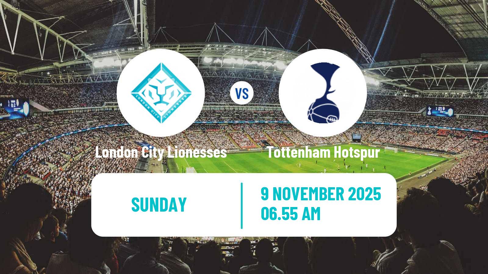 Football English WSL London City Lionesses - Tottenham Hotspur