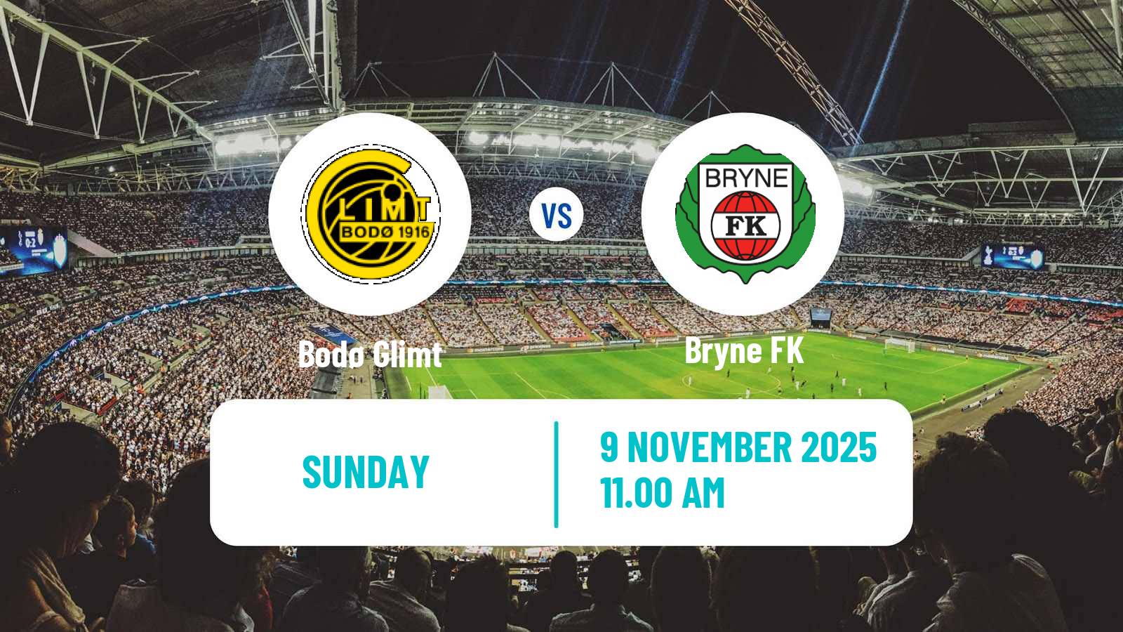 Football Norwegian Eliteserien Bodø Glimt - Bryne