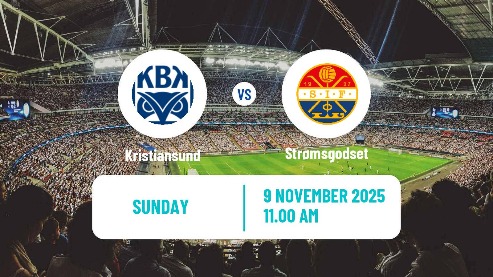 Football Norwegian Eliteserien Kristiansund - Strømsgodset