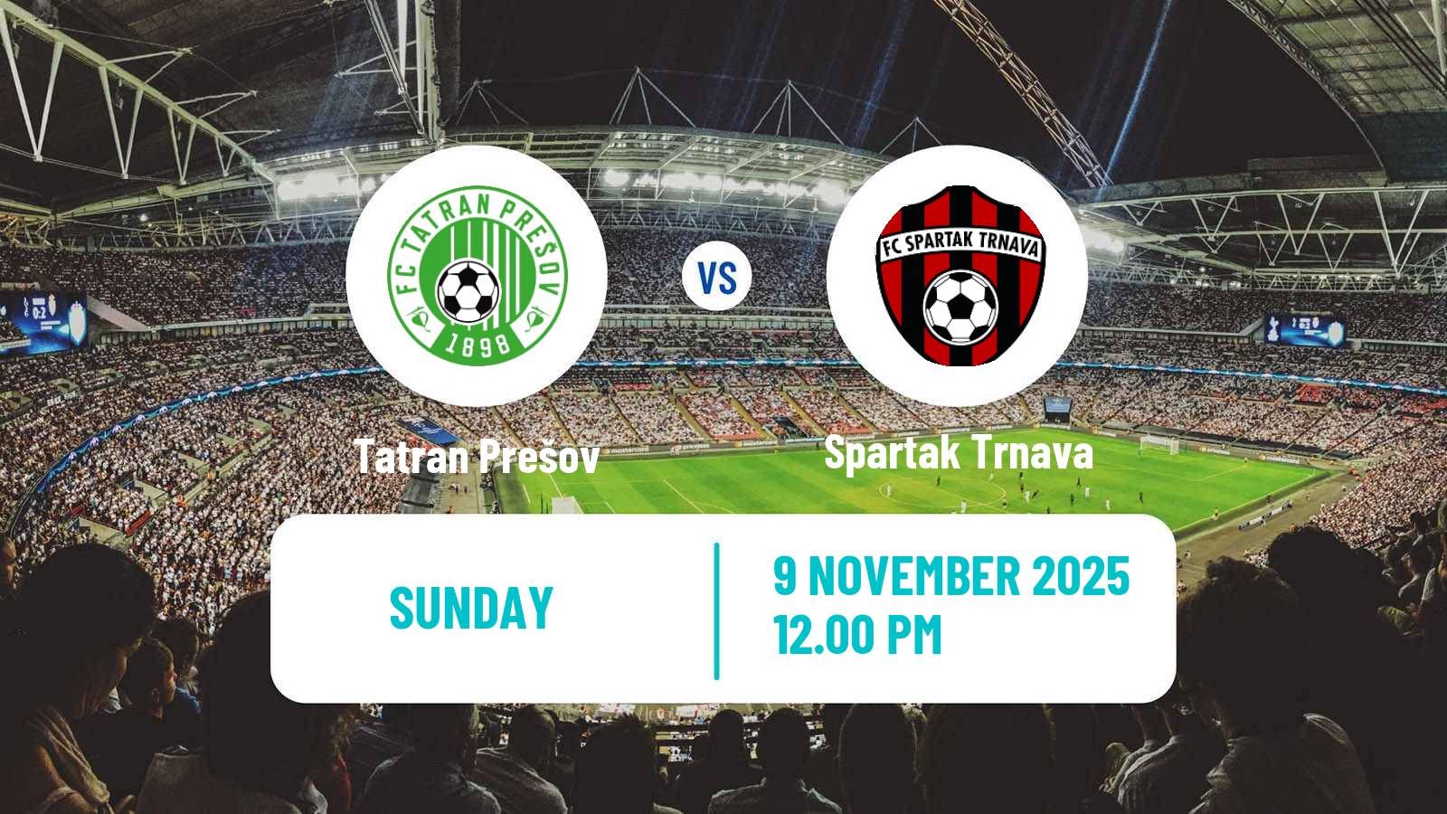Football Slovak Superliga Tatran Prešov - Spartak Trnava