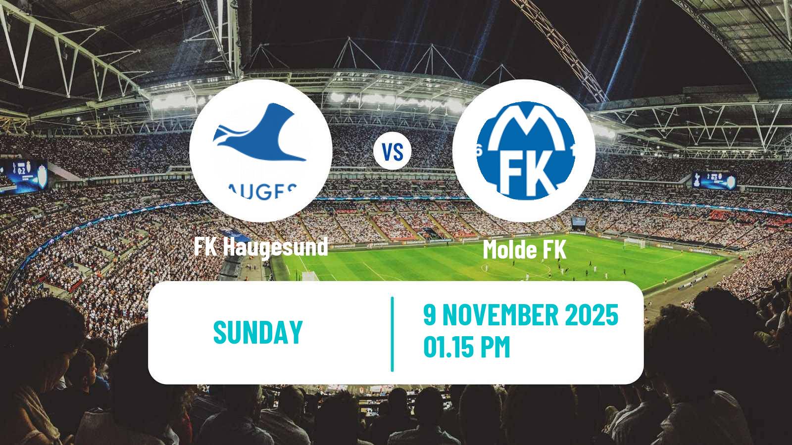 Football Norwegian Eliteserien Haugesund - Molde