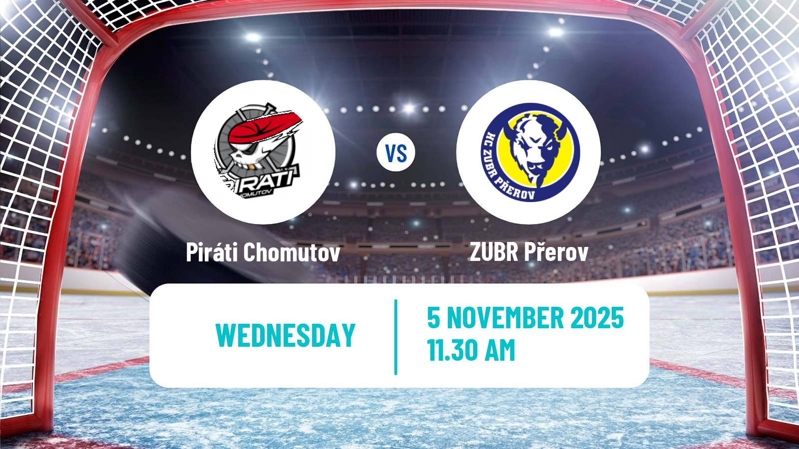 Hockey Czech Chance Liga Piráti Chomutov - ZUBR Přerov