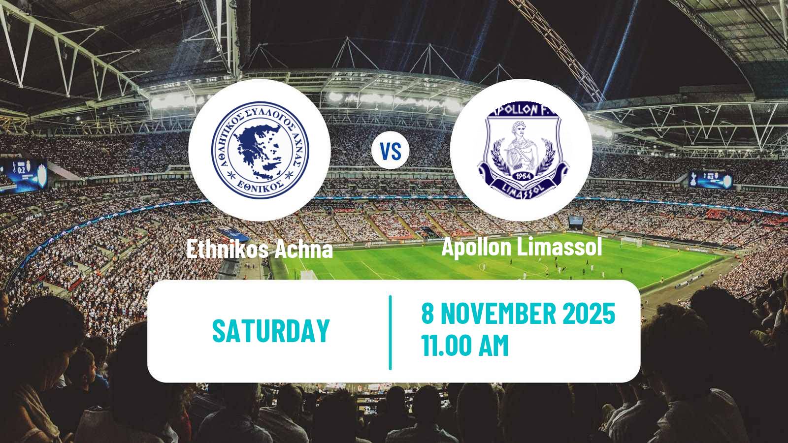 Football Cypriot First Division Ethnikos Achna - Apollon Limassol