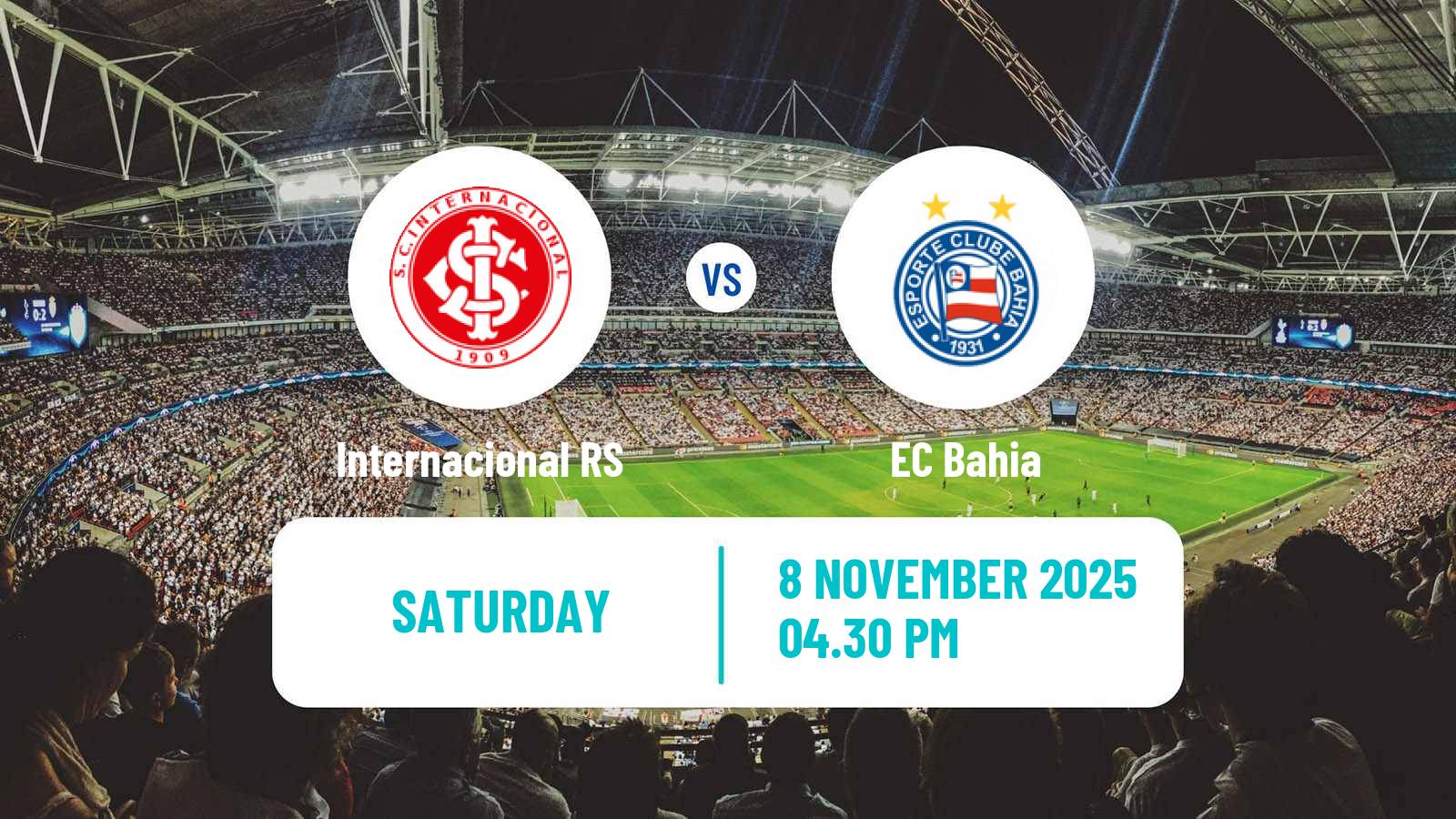 Football Brazilian Serie A Internacional RS - Bahia