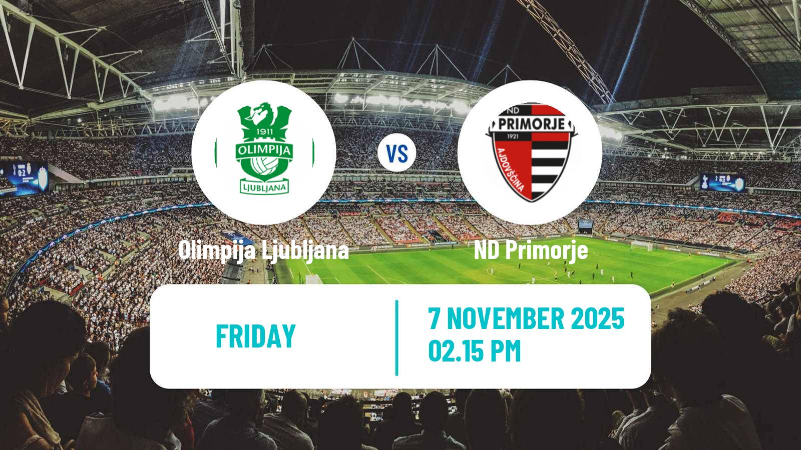 Football Slovenian PrvaLiga Olimpija Ljubljana - Primorje