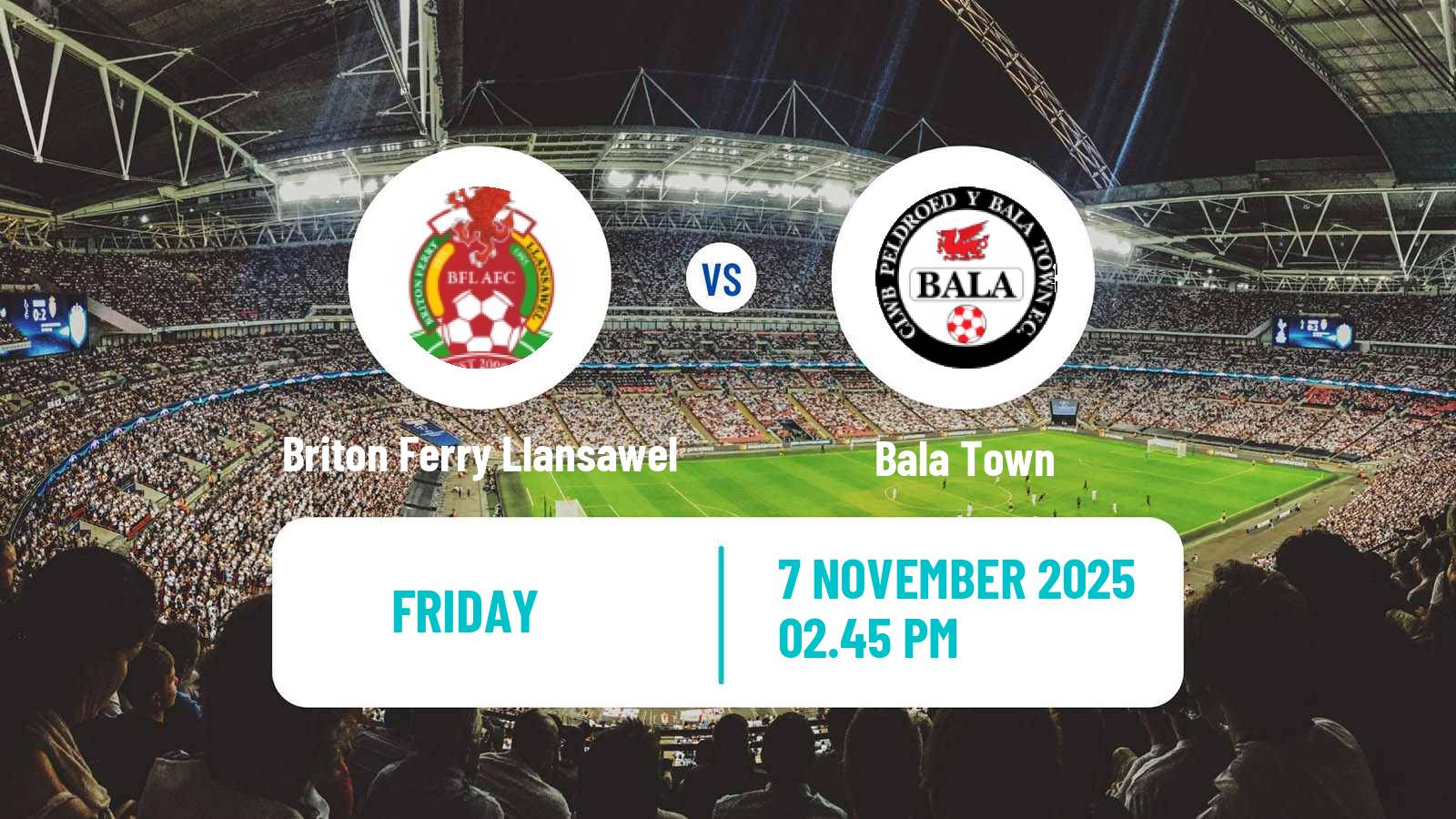 Football Welsh Cymru Premier Briton Ferry Llansawel - Bala Town