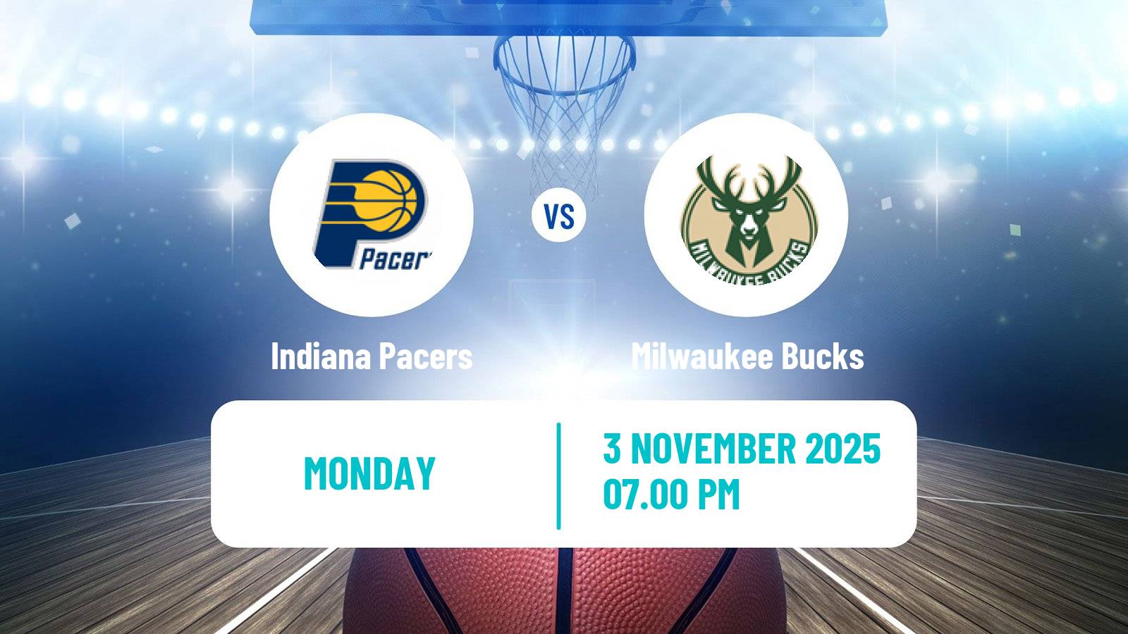 Basketball NBA Indiana Pacers - Milwaukee Bucks