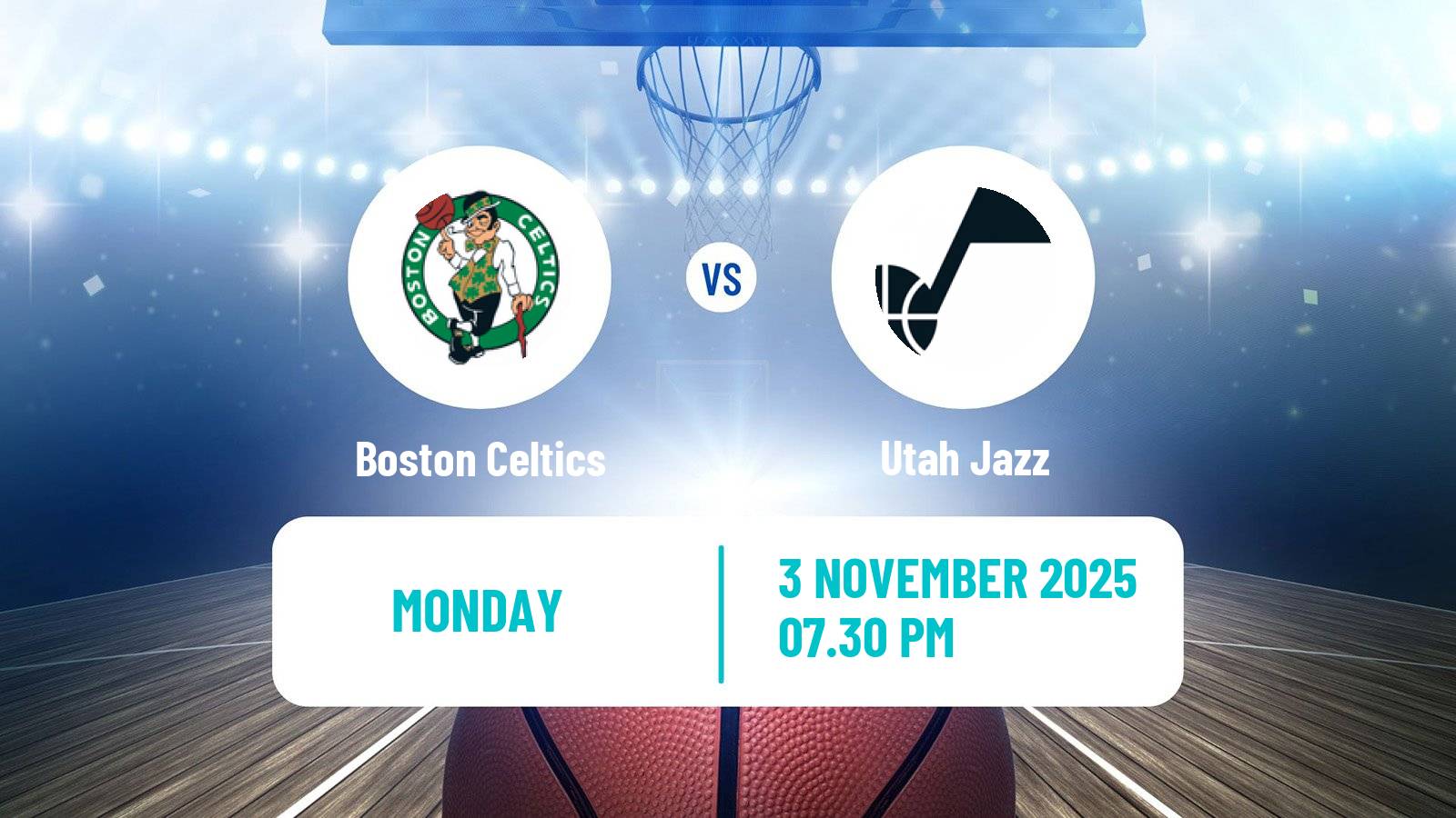 Basketball NBA Boston Celtics - Utah Jazz