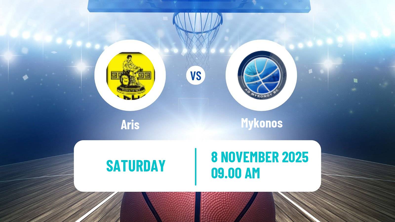 Basketball Greek Basket League A1 Aris - Mykonos