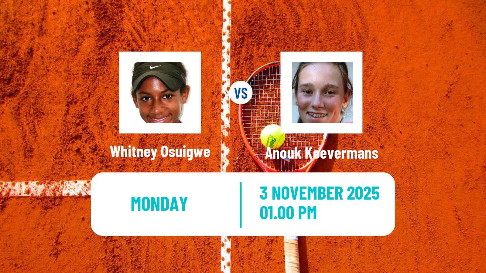 Tennis Austin Challenger Women Whitney Osuigwe - Anouk Koevermans